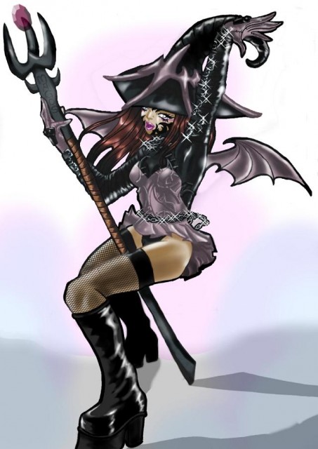 Bruxinha de Combate: Pois é! Finalmente 33 meses de jogo no City of Heroes, e recebo a Black Wand, um artefacto que dá dano extra quando utilizado por personagens de origem Magica.    A minha personagem principal Camila Montenegro (Fire\Fire\Flame Blaster de nivel 50) obviamente que tinha que ter uma!